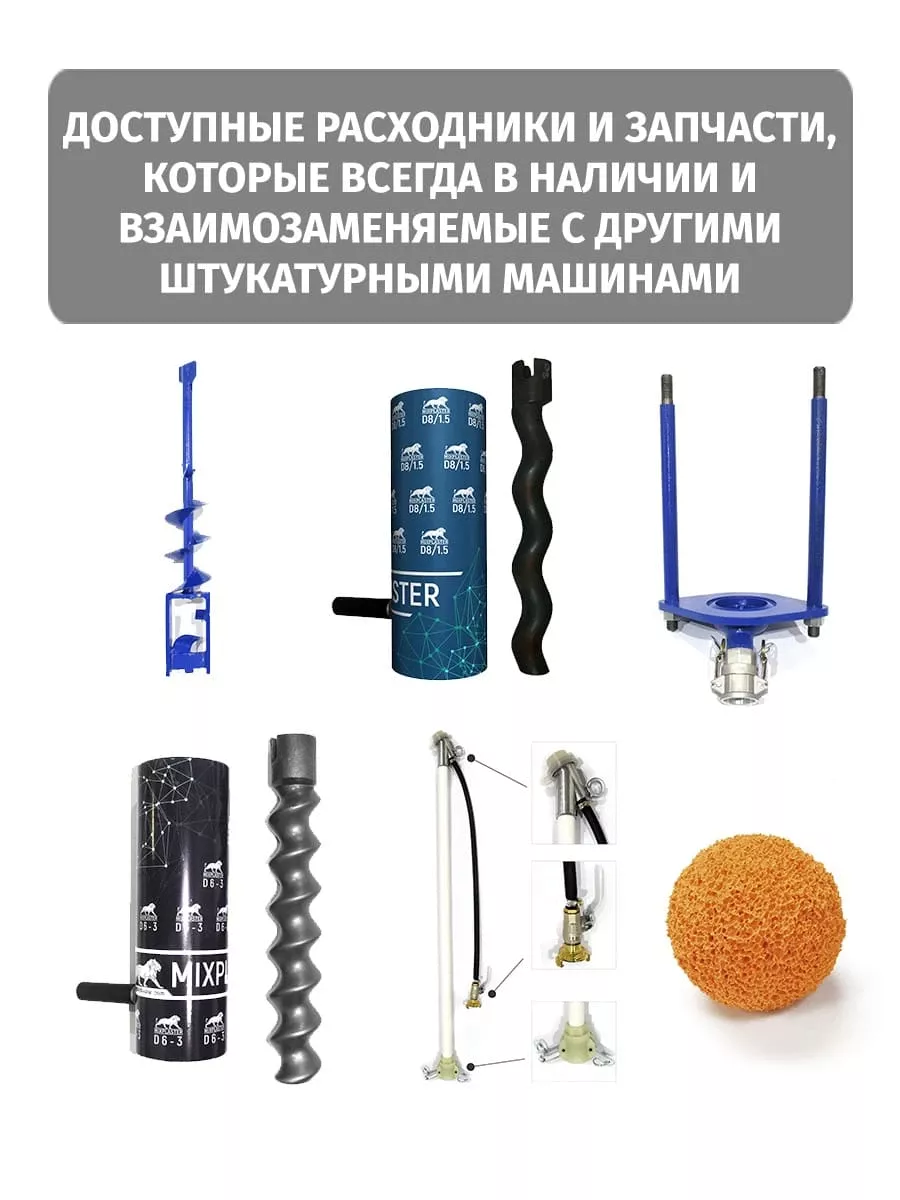 Запчасти для штукатурного агрегата Mix Plaster